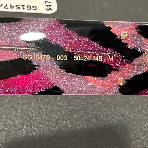 NWT Gucci Pink/Black/Gold Sunglasses (JB1329) main image 5